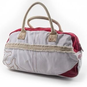 True Religion Red and White Travel Bag